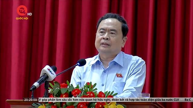Phó Chủ tịch Thường trực Quốc hội Trần Thanh Mẫn tiếp xúc cử tri, lực lượng vũ trang Hậu Giang