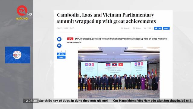 Báo chí viết về chuyến thăm Lào của Chủ tịch Quốc hội Vương Đình Huệ