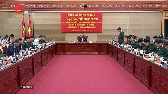 Phó Chủ tịch Quốc hội Trần Quang Phương khảo sát, làm việc với Bộ Tư lệnh Quân khu 2 