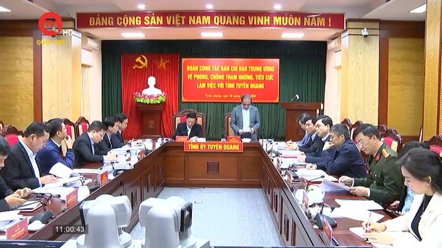 Phó Chủ tịch Quốc hội Nguyễn Khắc Định làm việc với tỉnh Tuyên Quang về công tác phòng chống tham nhũng, tiêu cực