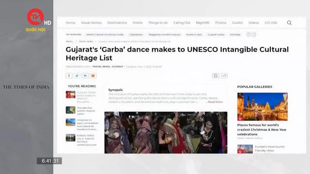 UNESCO công nhận điệu nhảy Garba là di sản văn hóa phi vật thể