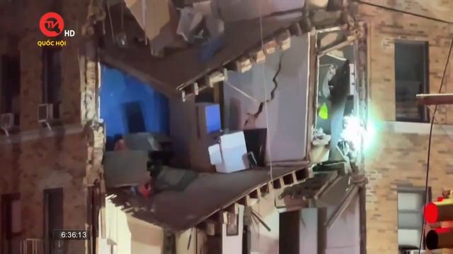New York, Mỹ: Một góc tòa nhà 7 tầng bất ngờ đổ sập