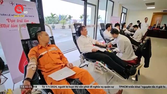 Quảng Trị: Chương trình Tuần lễ hồng EVN lần thứ IX năm 2023 thu về 232 đơn vị máu 