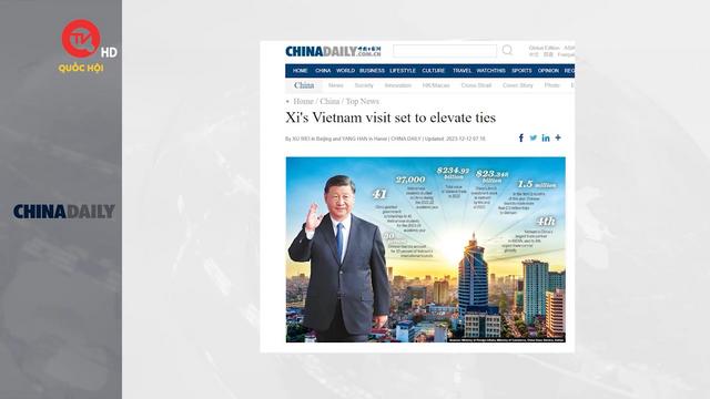 Báo chí Trung Quốc đưa tin đậm nét về chuyến thăm Việt Nam của Chủ tịch Tập Cận Bình