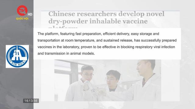 Trung Quốc phát triển vaccine hít dạng bột giúp phòng các bệnh về đường hô hấp 