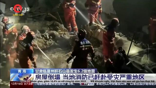 Động đất mạnh 6,2 độ ở Trung Quốc làm hơn 100 người thiệt mạng