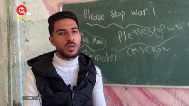 Lớp học của thầy giáo tiếng Anh ở Gaza
