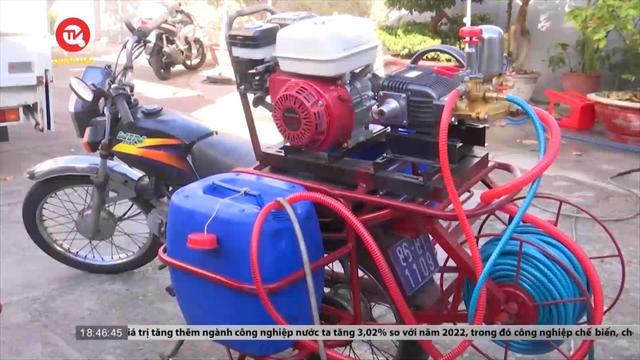 Bình Thuận: Xe máy chữa cháy mini cơ động vào hẻm nhỏ