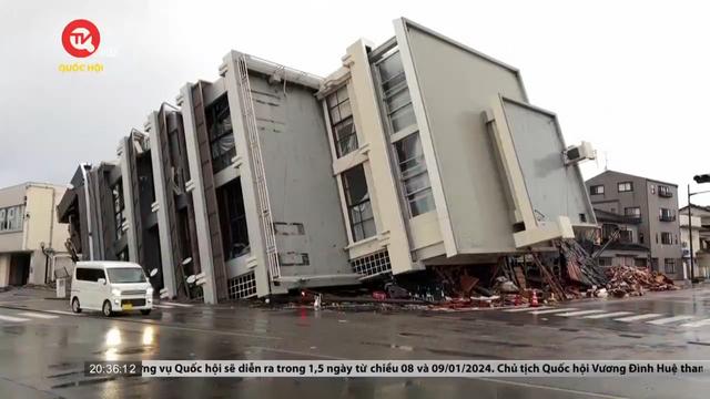 Thời tiết cản trở công tác cứu trợ động đất ở Nhật Bản 