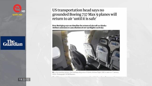 Dòng Boeing 737 Max 9 chưa được vận hành trở lại