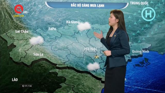 Dự báo thời tiết 11/1: Bắc Bộ có mưa, nhiệt độ tiếp tục giảm