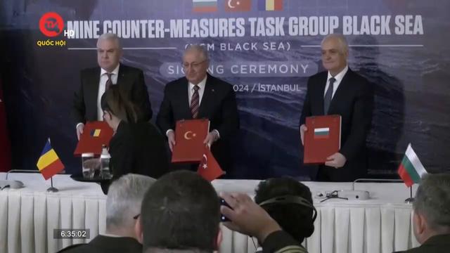 Bulgaria, Romania và Thổ Nhĩ Kỳ ký thỏa thuận rà phá bom mìn ở biển Đen