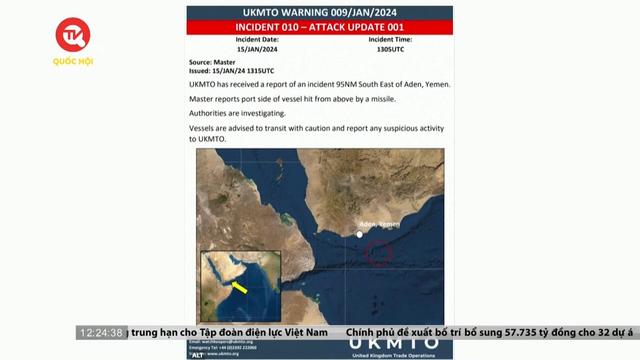 Houthi tấn công tàu chở hàng của Mỹ