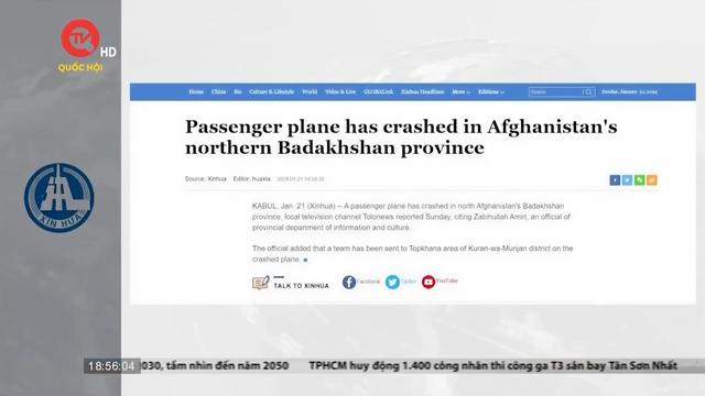 Máy bay chở khách rơi ở Afghanistan