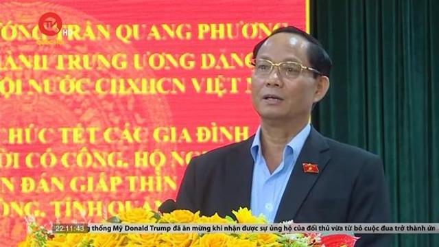 Phó Chủ tịch Quốc hội Trần Quang Phương thăm, chúc tết đồng bào dân tộc thiểu số tại Quảng Ngãi