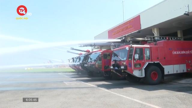 Kiểm tra phòng cháy tại sân bay quốc tế Tân Sơn Nhất trong cao điểm Tết