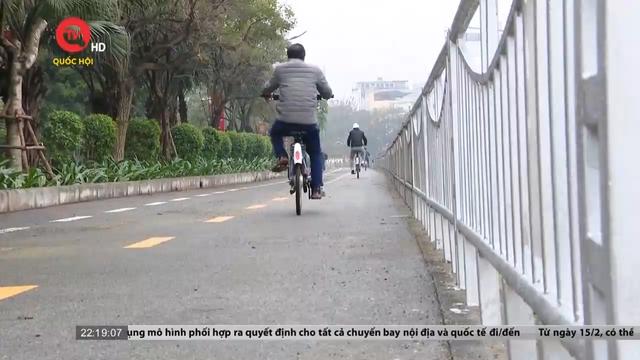 Chính thức hoạt động tuyến đường dành cho xe đạp đầu tiên ở Thủ Đô 