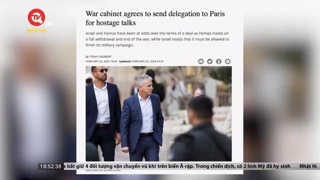 Israel cử đoàn tới Paris để đàm phán về trao đổi con tin với Hamas