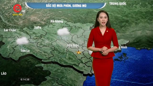 Dự báo thời tiết 24/2: Bắc Bộ mưa phùn, Tây Nguyên, Nam Bộ nắng khô