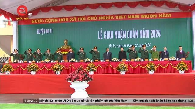 Gần 4.500 tân binh Hà Nội lên đường nhập ngũ 