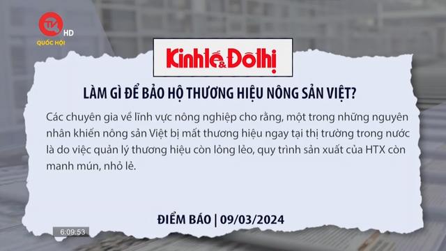 Điểm báo: Làm gì để bảo hộ thương hiệu nông sản Việt?