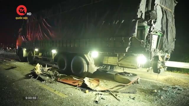 Lại xảy ra tngt trên cao tốc Cam Lộ - La Sơn, 2 người chết