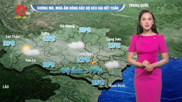 Dự báo thời tiết 15/3: Sương mù, mưa ẩm ở Đông Bắc Bộ kéo dài hết tuần