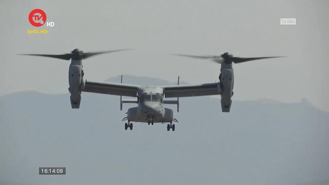 Mỹ tái vận hành máy bay quân sự Osprey tại Nhật