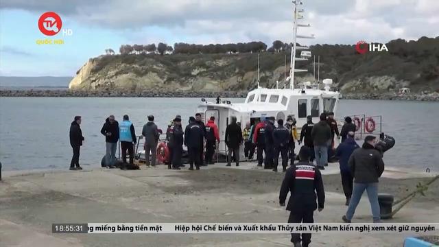Chìm thuyền chở người di cư ngoài khơi Thổ Nhĩ Kỳ, 22 người thiệt mạng 