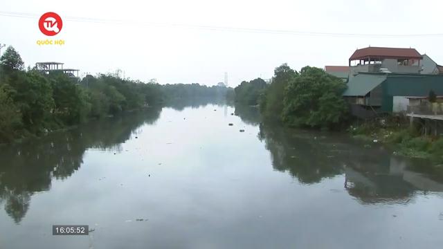 Trạm bơm dã chiến xuân quan giảm ô nhiễm sông Bắc Hưng Hải 