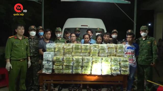 8 đối tượng người Lào sa lưới với 100kg ma túy
