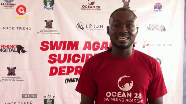 Bơi 12 km để nâng cao nhận thức về sức khỏe tâm thần tại Nigeria