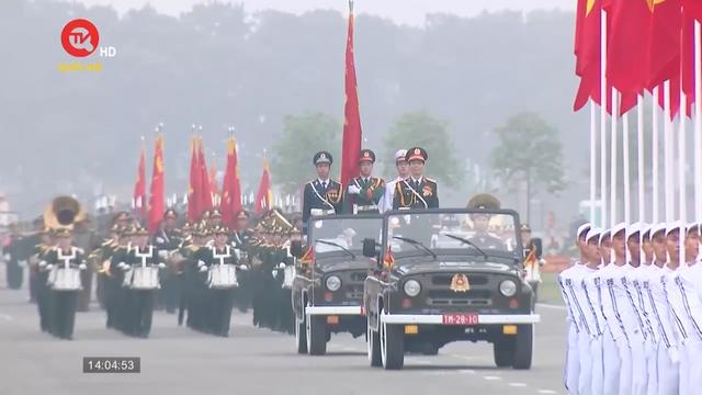 Kiểm tra hợp luyện diễu binh, diễu hành kỷ niệm 70 năm chiến thắng Điện Biên Phủ