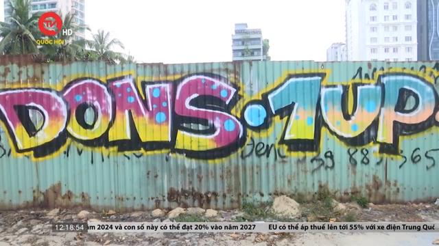 Graffiti phản cảm tràn lan phố phường Đà Nẵng