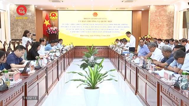 Đoàn giám sát đơn vị sự nghiệp công lập làm việc với UBND tỉnh Kiên Giang