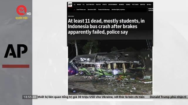 11 người thiệt mạng trong vụ tai nạn xe buýt tại Indonesia
