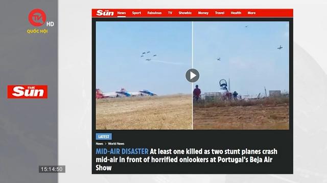 2 máy bay va chạm giữa không trung tại Bồ Đào Nha