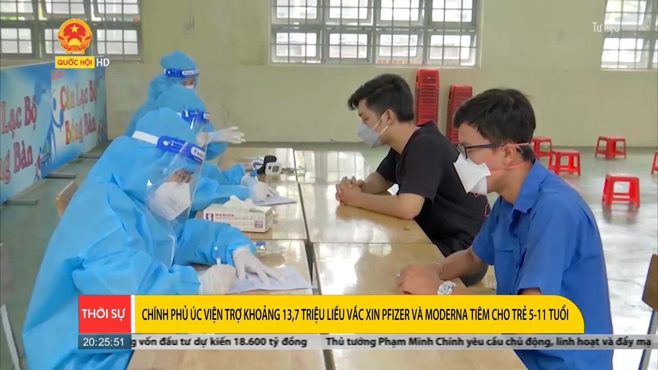 Chính phủ Úc viện trợ khoảng 13,7 triệu liều vaccine cho Việt Nam để tiêm cho trẻ 5-11 tuổi