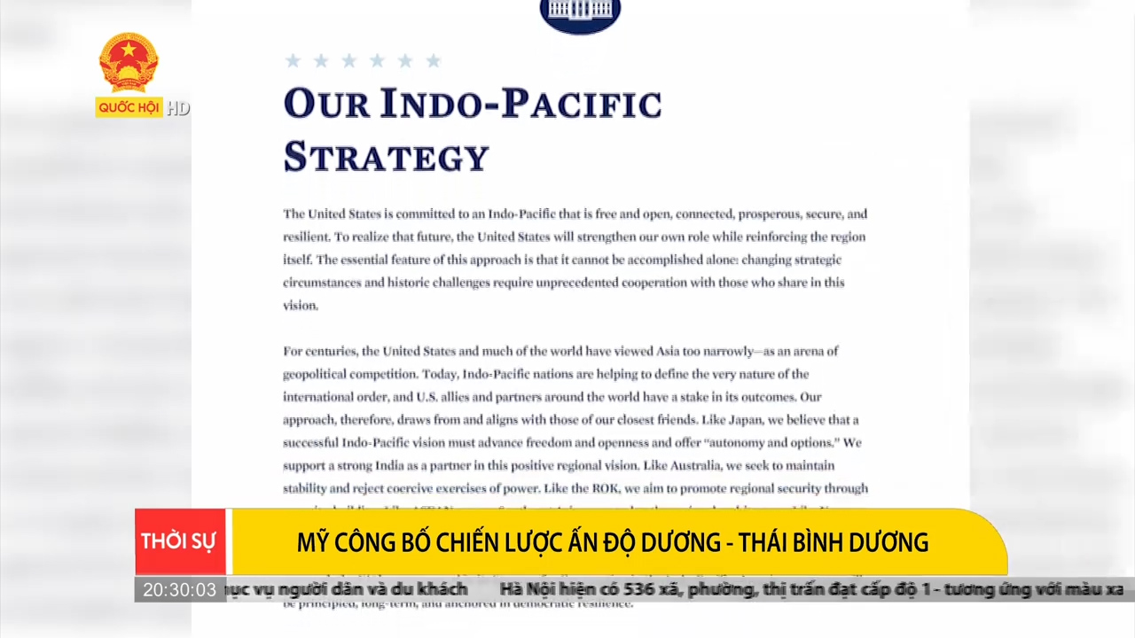 Mỹ công bố chiến lược Ấn Độ Dương – Thái Bình Dương