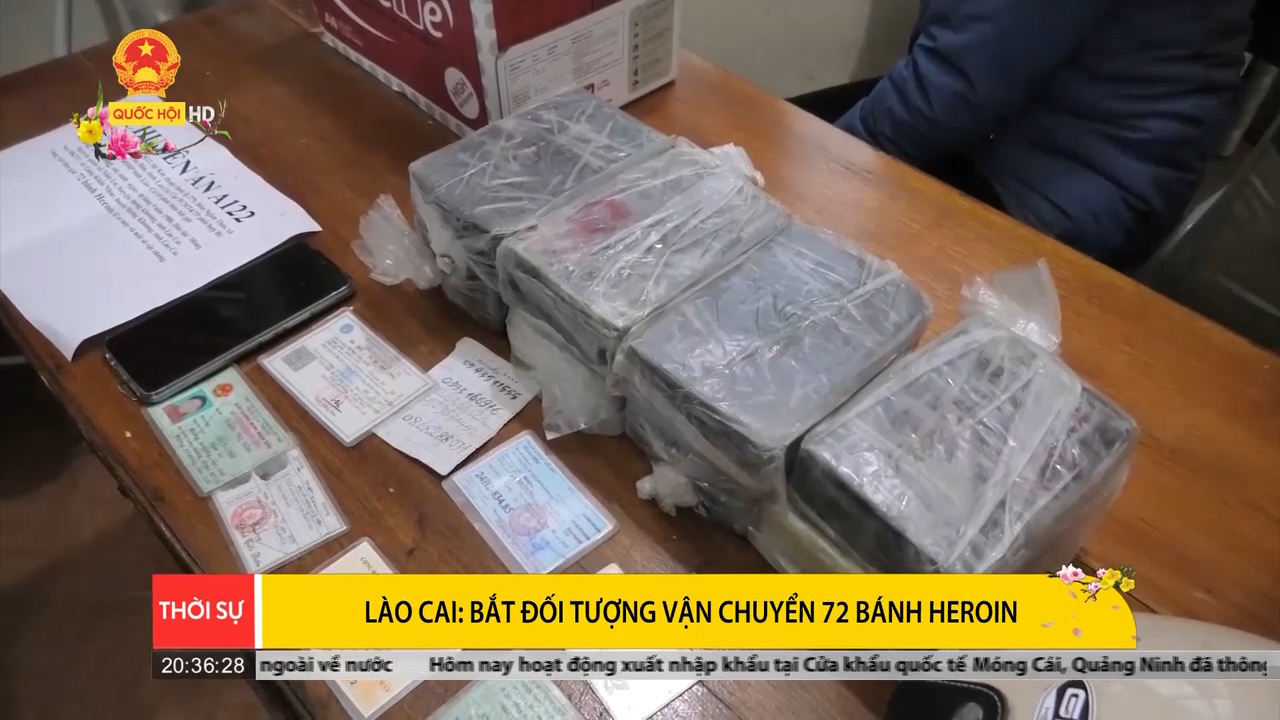 Lào Cai: Bắt đối tượng vận chuyển 72 bánh heroin