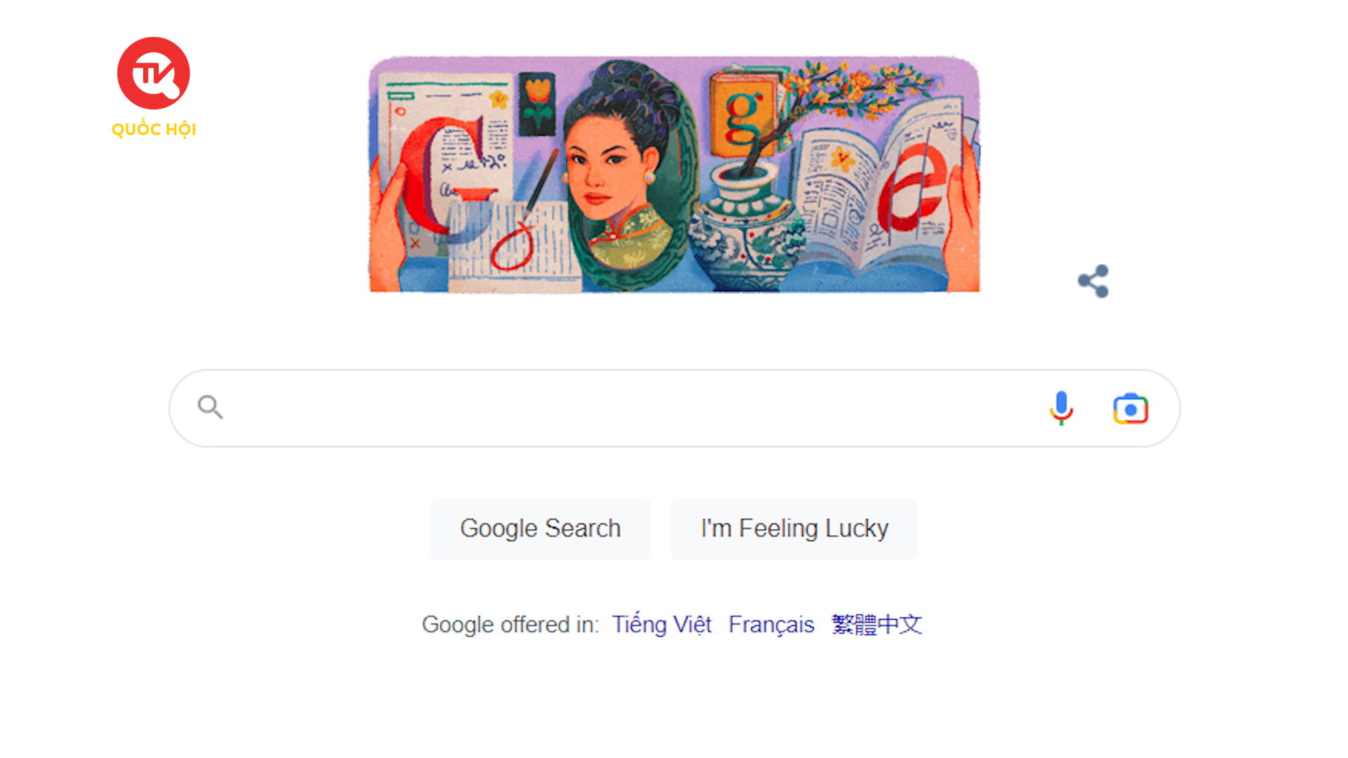 Google Doodle hôm nay tôn vinh bà Sương Nguyệt Anh