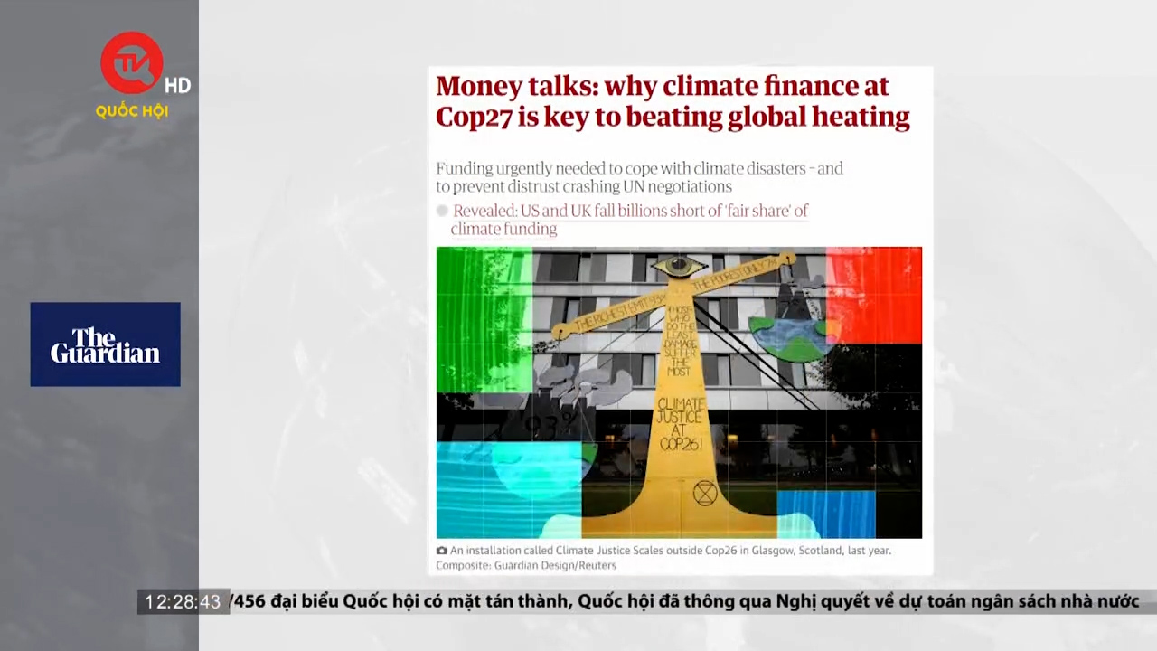 Tranh cãi xung quanh vấn đề tài chính khí hậu tại COP27