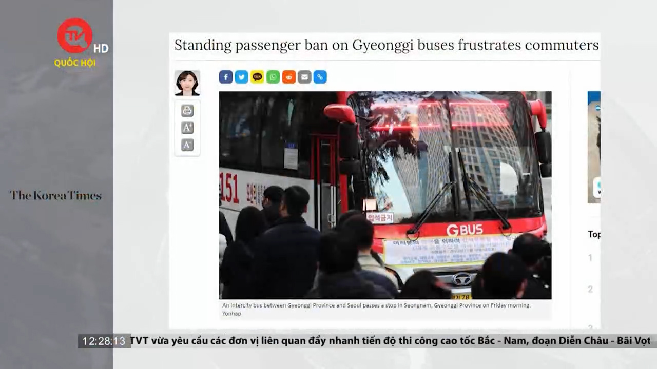 Hàn Quốc cấm đứng trên xe khách sau thảm kịch giẫm đạp