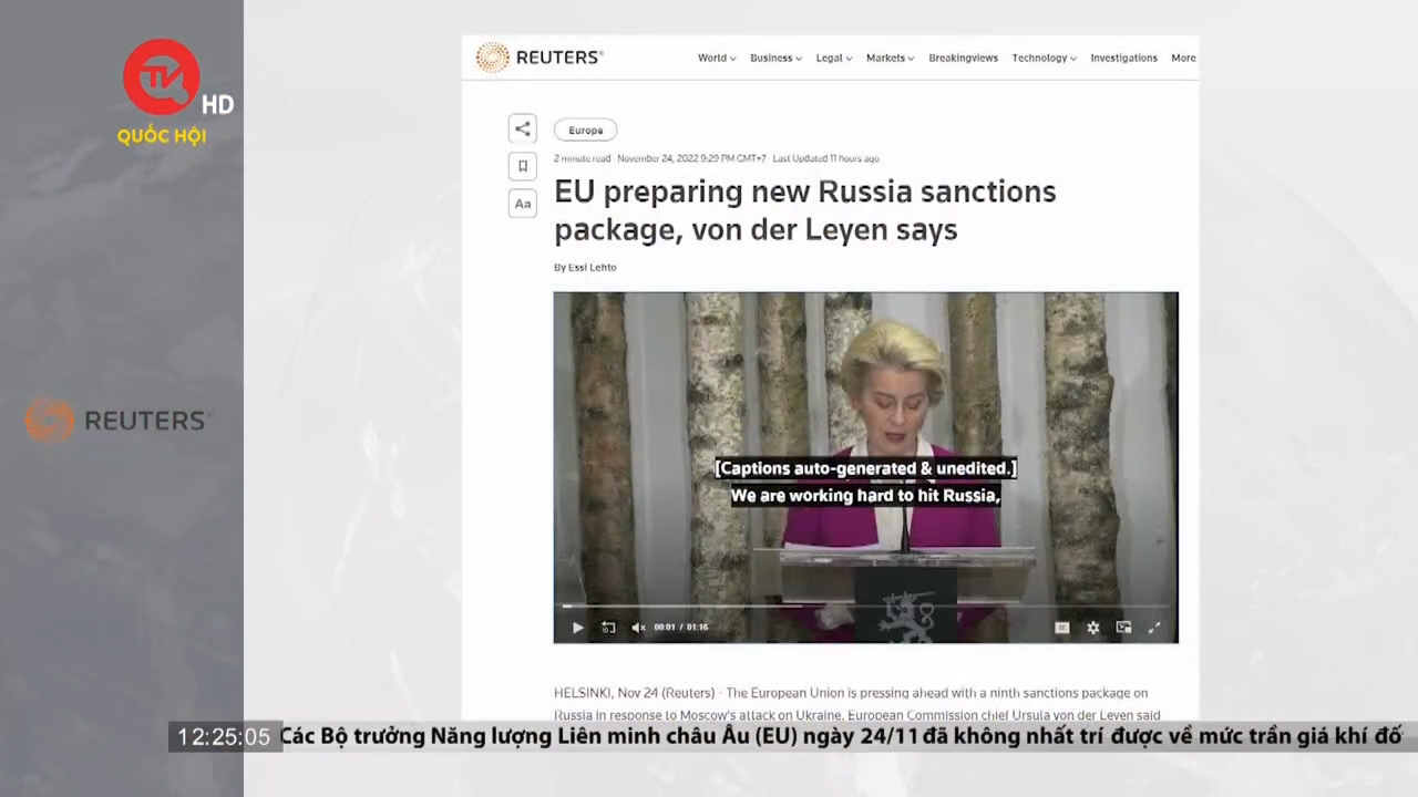 EU chuẩn bị gói trừng phạt thứ 9 nhằm vào Nga