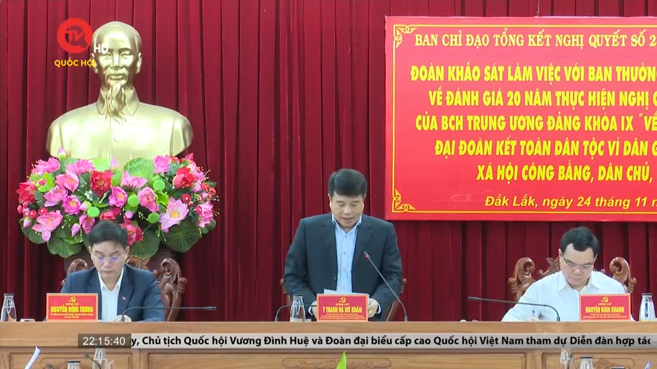 Ban chỉ đạo tổng kết Nghị quyết 23 Trung ương làm việc tại tỉnh Đắk Lắk