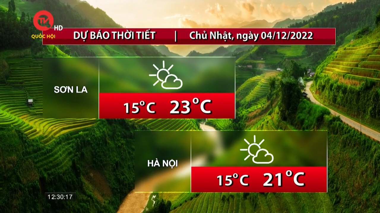 Thời tiết trưa 4/12: Bắc Bộ đón thêm không khí lạnh, Nam Bộ có nơi mưa to