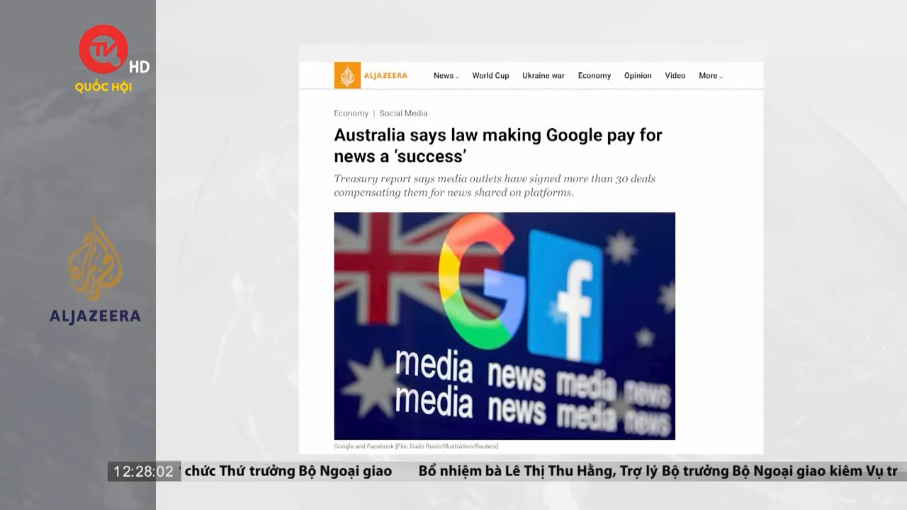 Google, Facebook trả tiền cho các hãng truyền thông Australia