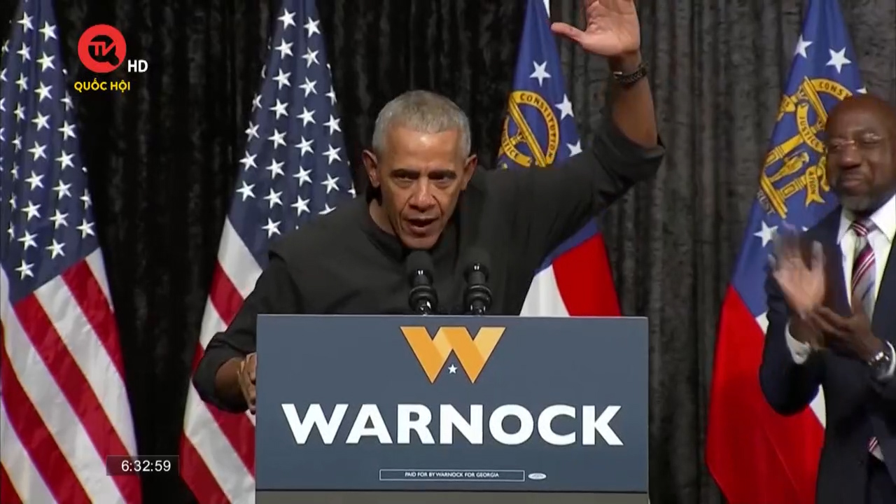 Ông Barack Obama tái xuất tại bang Georgia