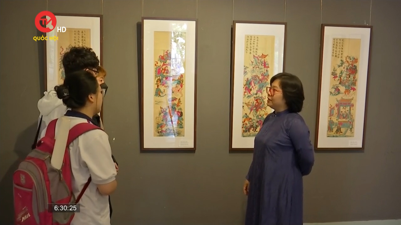 Bảo tàng Mỹ thuật TPHCM tổ chức triển lãm Sắc xuân với 20 bộ tranh dân gian