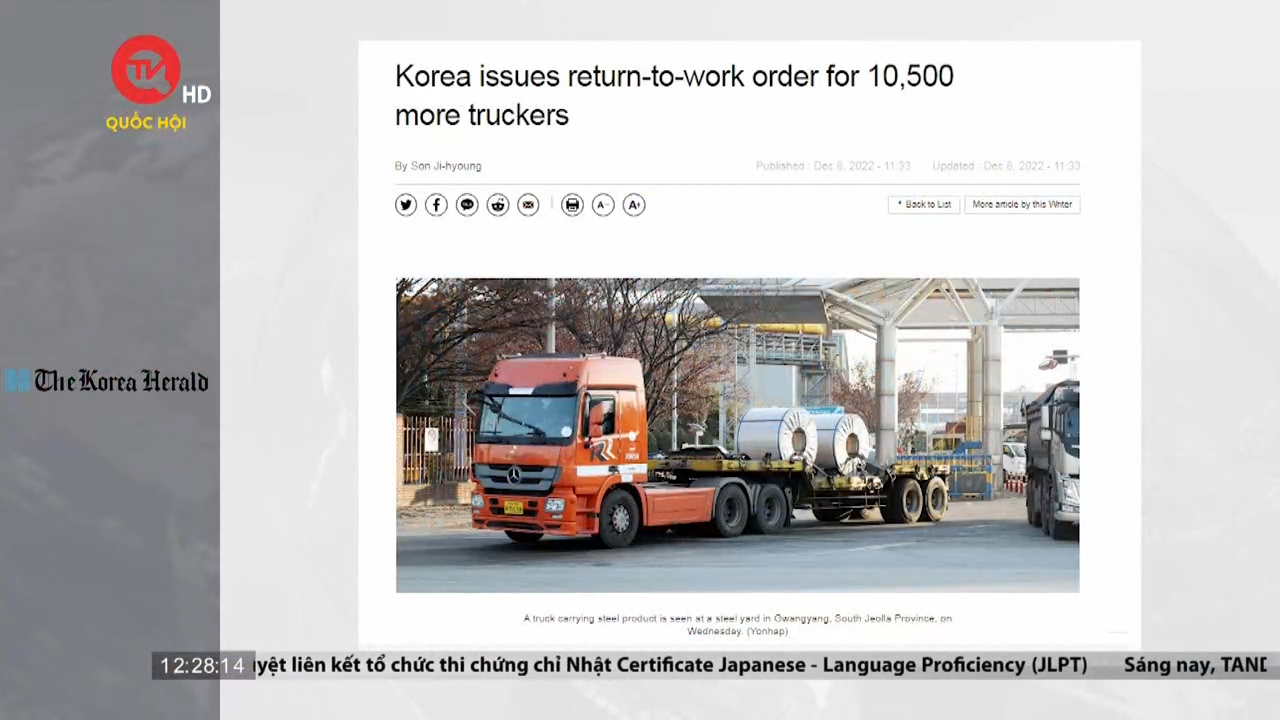 Hàn Quốc yêu cầu tài xế đình công trở lại làm việc